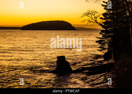 Bald Porcupine isola   Bar Harbor, Maine, Stati Uniti d'America Foto Stock