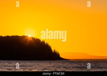 Bald Porcupine Isola Sunrise   Bar Harbor, Maine, Stati Uniti d'America Foto Stock