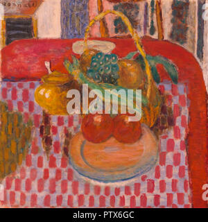 La tovaglia a scacchi, Pierre Bonnard, 1939, Art Institute of Chicago, Chicago, Illinois, USA, America del Nord Foto Stock