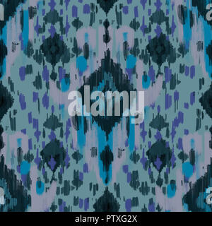 Ikat mostrando seamless pattern. Foto Stock