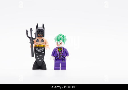 Lego joker e batman mermaid. Foto Stock