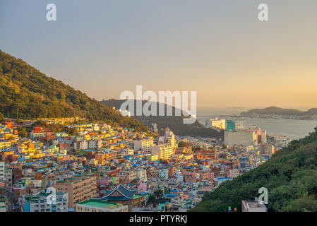 Famosa attrazione di cultura Gamcheon Village, Corea Foto Stock