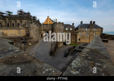 L'entrata del Castello di Stirling, Stirling, Scozia, Regno Unito Foto Stock