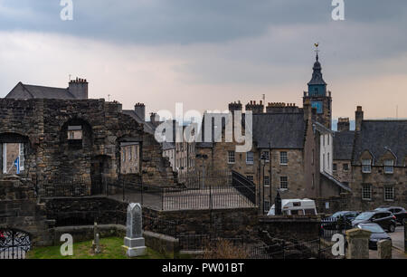 Tollbooth clock tower, Old Town of Stirling, Stirlingshire, Scotland, United Kingdom, Foto Stock