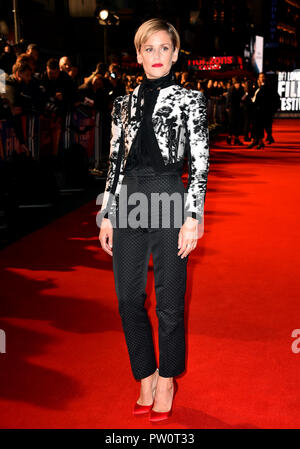 Denise Gough frequentando il Colette UK Premiere come parte del BFI London Film Festival presso il Cineworld Leicester Square, Londra. Foto Stock