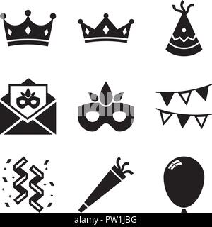Costume elementi di partito Illustrazione Vettoriale