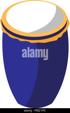 Icona di congas su sfondo bianco, illustrazione vettoriale Illustrazione Vettoriale