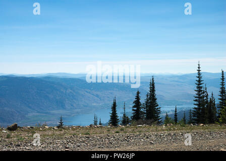 Vista dal Monte Kobau, British Columbia, Canada Foto Stock