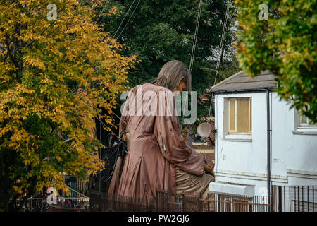 Ottobre, 2018. Liverpool, Regno Unito. Per l'ultima volta in tutto il mondo "giganti" prendere per le strade di Liverpool come parte del 'Liverpool il sogno". Foto Stock