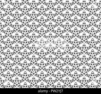 Geometrica astratta Seamless pattern . Geometrica ripetizione in bianco e nero la texture. Illustrazione Vettoriale