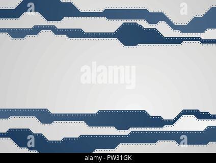 Abstract blue tech vector background moderno Illustrazione Vettoriale