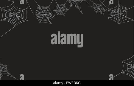 Ragnatele in argento Illustrazione Vettoriale