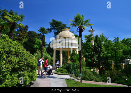 Sochi, Russia - 5 giugno. 2018. Arbor greca nell'arboretum Foto Stock