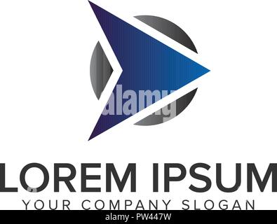 Freccia logo design concept modello. completamente vettoriale modificabile Illustrazione Vettoriale