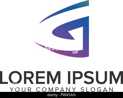Lettera G logo design concept modello. completamente vettoriale modificabile Illustrazione Vettoriale