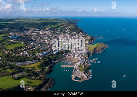 Regno Unito, Devon, North Devon Coast, Ilfracombe, veduta aerea della città Foto Stock