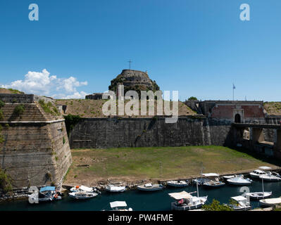 La Fortezza Vecchia, citta di Corfu, Corfu, Isole Ionie, Grecia. Foto Stock