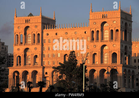 Azerbaigian, Baku, la Casa del Governo, Foto Stock