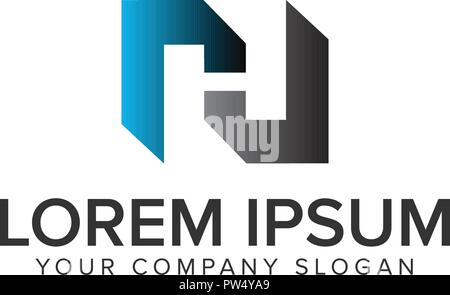 La lettera H logo design concept modello. completamente vettoriale modificabile Illustrazione Vettoriale