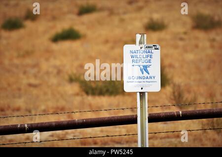 Confine a National Wildlife Refuge in California centrale - Kern County montagne di USA America Foto Stock