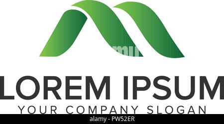 La lettera M logo design concept modello. completamente vettoriale modificabile Illustrazione Vettoriale
