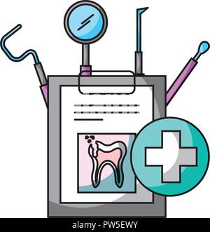 Igiene cura dentale Illustrazione Vettoriale