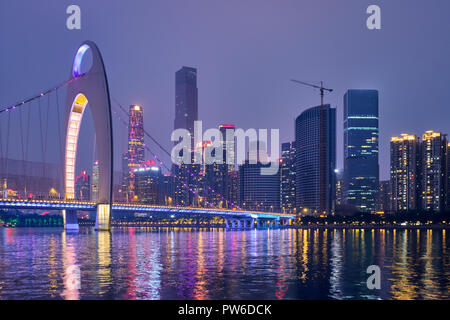 Lo skyline di Guangzhou. Guangzhou - Cina Foto Stock