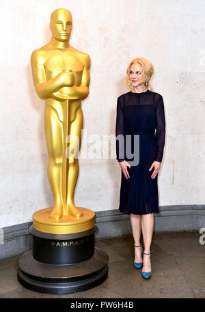 Nicole Kidman frequentare l'Accademia delle Arti e delle scienze cinematografiche nuovi membri Party presso la National Gallery di Londra. Foto Stock