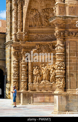 Astorga (Spagna) - dettaglio del gotico della Cattedrale di Astorga, lungo il Saint James modo Foto Stock