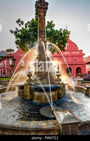 Dutch Square, la Chiesa di Cristo, città di Malacca, Malaysia Foto Stock