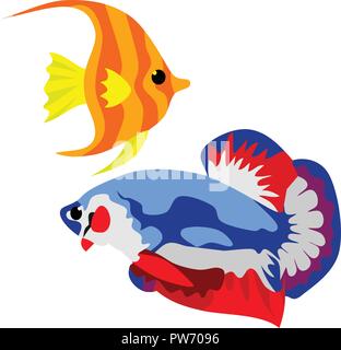 La bellezza degli animali pesce illustrazione vettoriale Illustrazione Vettoriale