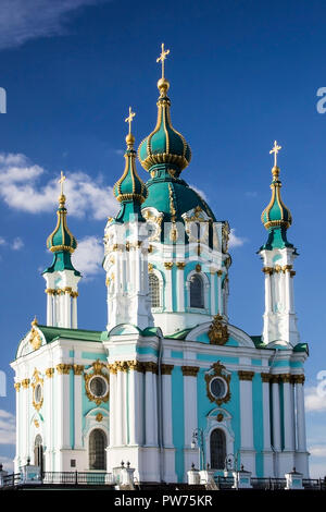 Sant'Andrea Chiesa, Kiev, Ucraina, nessun popolo Foto Stock