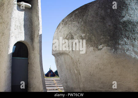 Abstract sfondo urbanistico. Architettura, sculture e forme Foto Stock