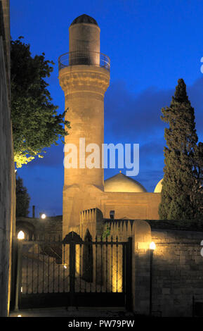 Azerbaigian; Baku, Città Vecchia, il Palazzo di Shirvanshahs, Palace moschea, Foto Stock