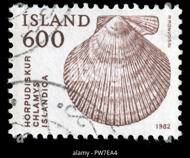 Con timbro postale timbro dall'Islanda in Islanda la Fauna serie emesso nel 1982 Foto Stock