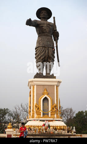 Statua des Königs Chao Anouvong, Vientiane, Laos, Asien Foto Stock