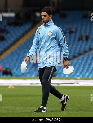 Manchester City assistant coach di Mikel ARTETA Foto Stock