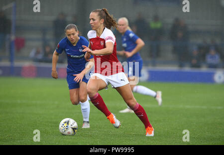 Kingston upon Thames, Regno Unito. Ottobre 14. 2018 Lia Walti di Arsenal durante la FA DONNA Super League match tra Chelsea FC donne e Arsenal a Kingsmeadow Stadium, Kingston upon Thames, Inghilterra il 14 Ott 2018. Azione di Credito Foto Sport Credit: Azione Foto Sport/Alamy Live News Foto Stock