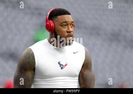 Houston, Texas, Stati Uniti d'America. Xiv oct, 2018. Houston Texans linebacker Benardrick McKinney (55) prima della NFL stagione regolare il gioco tra la Houston Texans e le fatture della Buffalo a NRG Stadium di Houston, TX il 14 ottobre 2018. Credito: Erik Williams/ZUMA filo/Alamy Live News Foto Stock