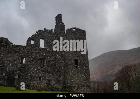 Kilchurn Castle rovina lungo il Loch Awe, Argyll and Bute, Scotland, Regno Unito Foto Stock