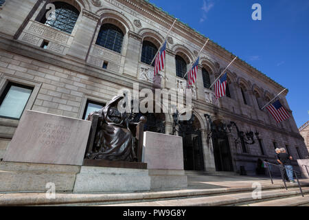 Boston Public Library, Back Bay di Boston Foto Stock