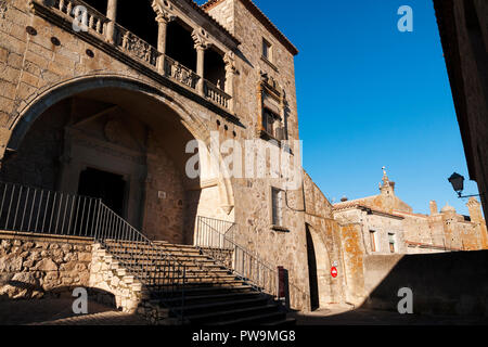 Palacio de Juan Orellana Pizarro. Trujillo. Cáceres. Extremadura. España. Foto Stock