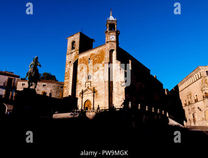 La Iglesia de San Martín. Trujillo. Cáceres. Extremadura. España. Foto Stock