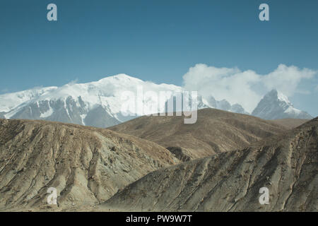 Mt Kongur, Karakoram Highway, regione dello Xinjiang, Cina Foto Stock