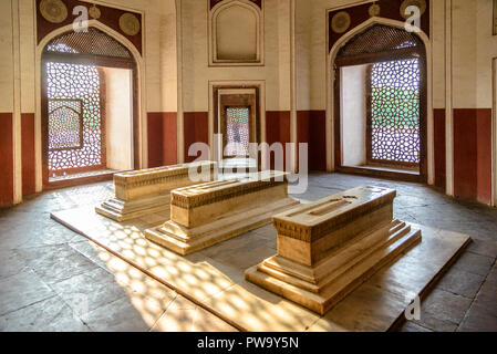 La Tomba di Humayun a Delhi - uno dei siti del patrimonio mondiale dell'UNESCO Foto Stock