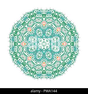 Mandala ornamento dello sfondo. Round Vintage elementi decorativi. Illustrazione Vettoriale