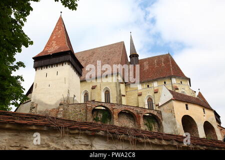 15th.secolo chiesa fortificata di Biertan, la più grande chiesa sassoni di Transilvania, Romania Foto Stock