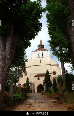 Chiesa sulla collina nella cittadella di Sighisoara in Transilvania, Romania Foto Stock