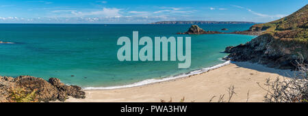 Splendide viste dal Belvoir Bay, Herm Island, Guernsey Foto Stock