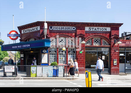 Maida Vale la stazione della metropolitana, Elgin Avenue, Maida Vale, City of Westminster, Greater London, England, Regno Unito Foto Stock